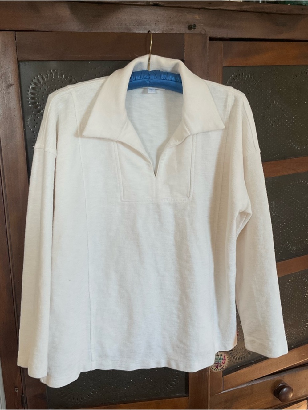 Pure Jill Organic Cotton Collared Top M